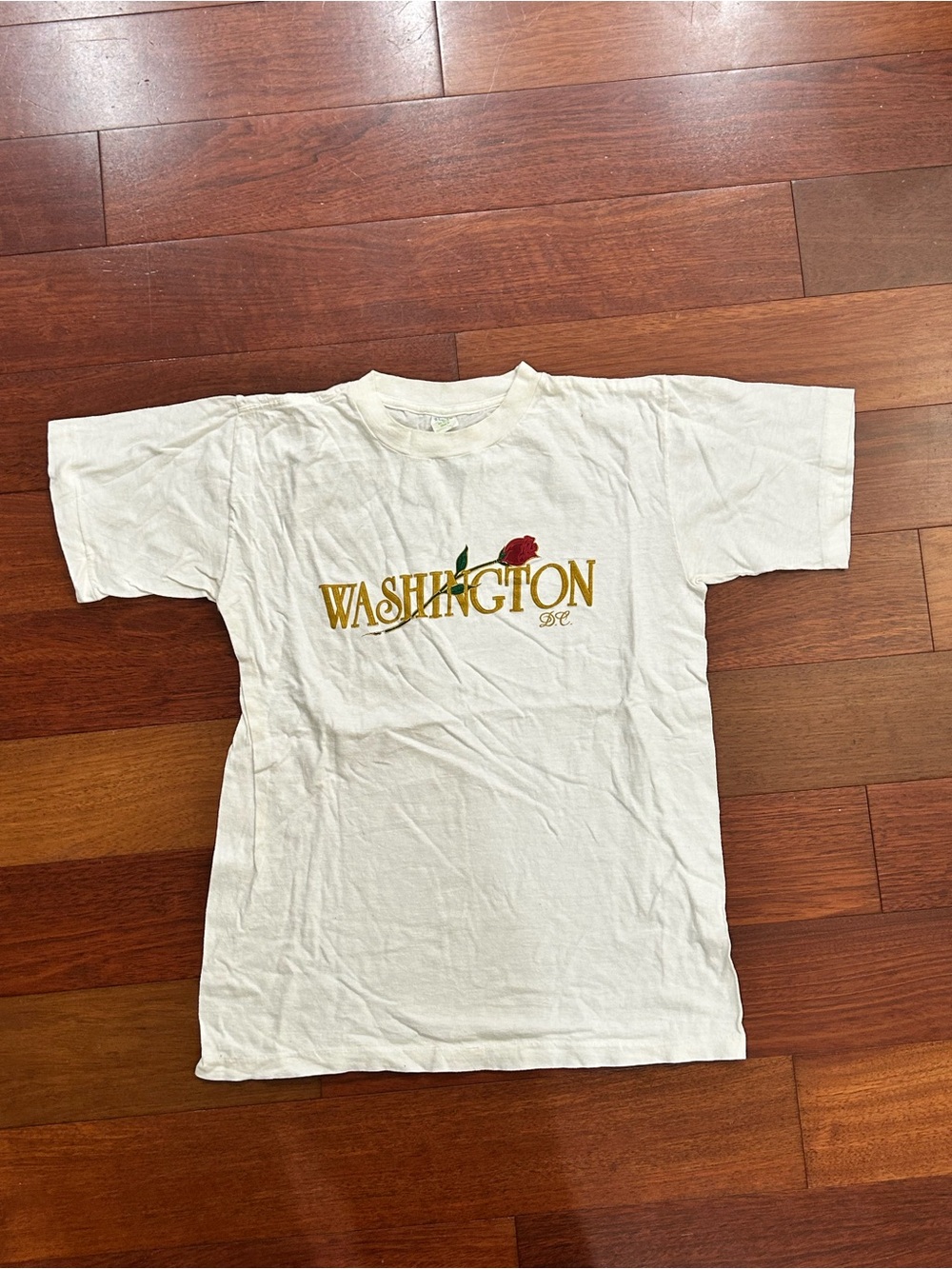 Washington Rose Graphic Short Sleeve Tee - White